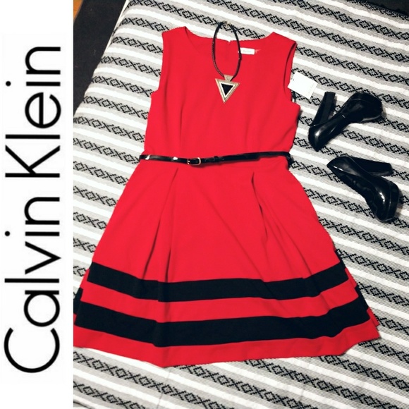 Calvin Klein Dresses & Skirts - NWT Calvin Klein Plus Sized Little Red Dress